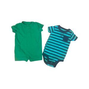 3-6 month onesie set. Cute and vibrant colors. Excellent condition.